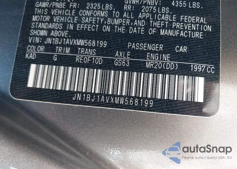 2021 Nissan Rogue Sport S Fwd Xtronic Cvt z USA, uszkodzony, nr VIN JN1BJ1AVXMW568199